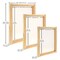 23 Pieces Screen Printing Starter kit Include 3 Different Size of Wood Silk Screen Printing Frame with Mesh, Screen Printing Squeegees, Inkjet Transparency Film, Ink Knife, and Mask Tape